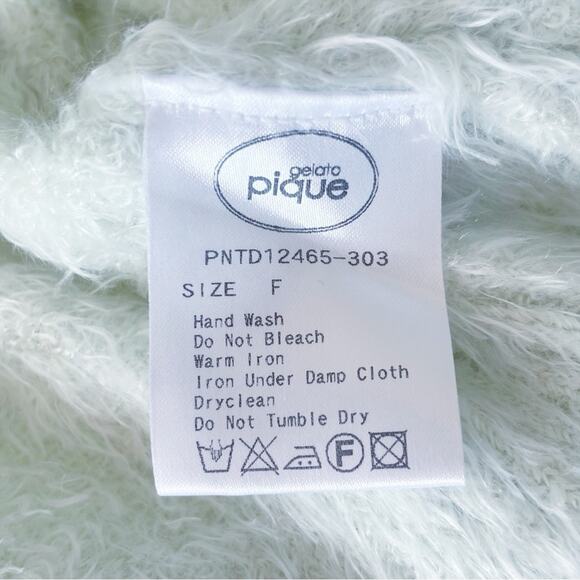 GELATO PIQUE Super Soft Fuzzy Pale Mint Green Sweater OS (fits like S) - Picture 6 of 6
